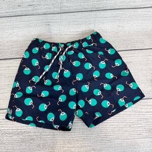 Snapper Rock Boy's Navy Blue Coconut Drink Printed Swim Trunks Size 6